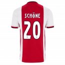 Maillot Ajax Domicile Schone 2019 2020 Rouge Pas Cher
