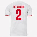 Maillot Juventus NO.2 De Sciglio Exterieur 2019 2020 Gris Blanc Pas Cher