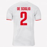 Maillot Juventus NO.2 De Sciglio Exterieur 2019 2020 Gris Blanc Pas Cher