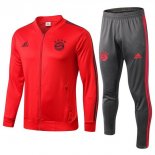 Survetement Bayern Munich 2018 2019 Rouge Gris Pas Cher