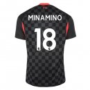 Maillot Liverpool NO.18 Minamino Third 2020 2021 Noir Pas Cher