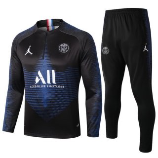 JORDAN Survetement Paris Saint Germain 2019 2020 Noir Bleu Blanc Pas Cher