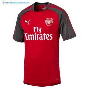 Entrainement Arsenal Ensemble Complet 2017 2018 Rouge Gris Pas Cher