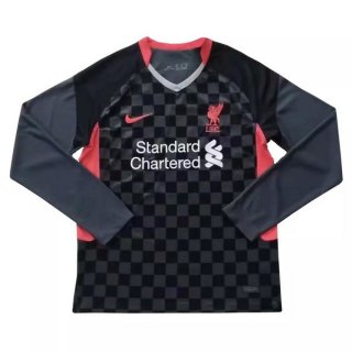 Thailande Maillot Liverpool Third ML 2020 2021 Noir Pas Cher