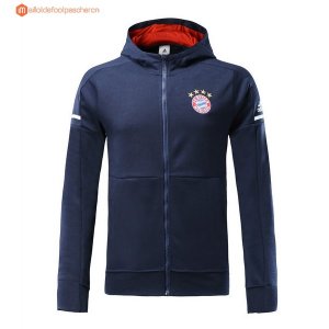 Sweat Shirt Capuche Bayern de Munich Enfant 2017 2018 Bleu Pas Cher