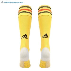 Chaussette Belgique Exterieur 2018 Jaune Pas Cher