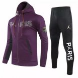 Sweat Shirt Capuche Paris Saint Germain 2020 2021 Purpura Noir Pas Cher