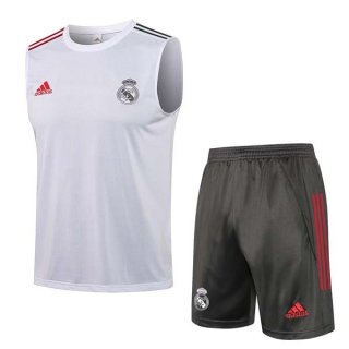 Maillot Real Madrid Sans Manches Ensemble Complet 2022 Blanc Maillot Real Madrid Sans Manches Ensemble Complet 2022 Blanc