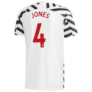 Maillot Manchester United NO.4 Jones Third 2020 2021 Blanc Pas Cher