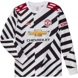 Thailande Maillot Manchester United Third ML 2020 2021 Blanc Pas Cher