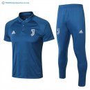 Polo Juventus Ensemble Complet 2017 2018 Bleu Pas Cher