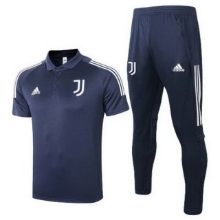 Polo Ensemble Complet Juventus 2020 2021 Bleu Marine Pas Cher