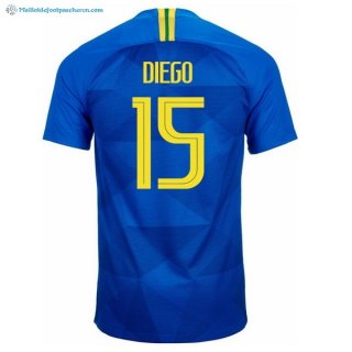 Maillot Brésil Exterieur Diego 2018 Bleu Pas Cher Maillot Brésil Exterieur Diego 2018 Bleu Pas Cher