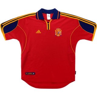 Maillot Espagne Domicile Retro 2000 Rouge Pas Cher