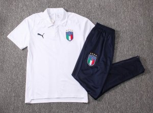 Polo Ensemble Complet Italie 2018 Blanc Pas Cher