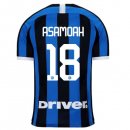 Maillot Inter Milan NO.18 Asamoah Domicile 2019 2020 Bleu