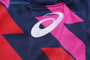 Maillot Rugby Stade Français Paris Domicile 2017 2018 Bleu Pas Cher