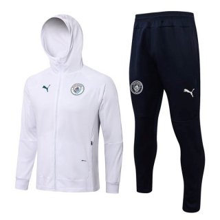 Sweat Shirt Capuche Ensemble Complet Manchester City 2022 2023 Blanc