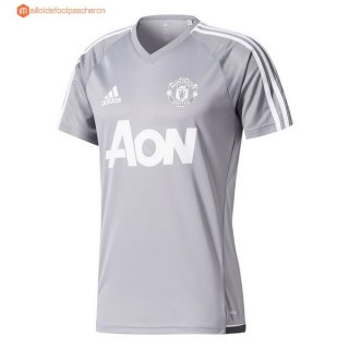 Entrainement Manchester United 2017 2018 Gris Clair Pas Cher Entrainement Manchester United 2017 2018 Gris Clair Pas Cher