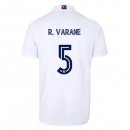 Maillot Real Madrid Domicile NO.5 Varane 2020 2021 Blanc Pas Cher