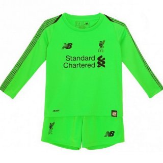 Maillot Liverpool Exterieur Gardien ML Enfant 2018 2019 Vert Pas Cher