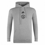 Sweat Shirt Capuche Manchester United 2020 2021 Gris Pas Cher