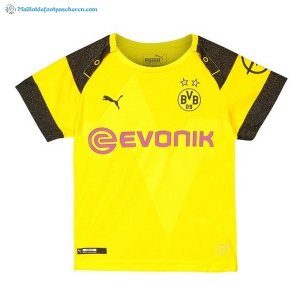 Maillot Borussia Dortmund Domicile Enfant 2018 2019 Jaune Pas Cher