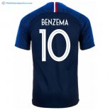 Maillot France Domicile Benzema 2018 Bleu Pas Cher