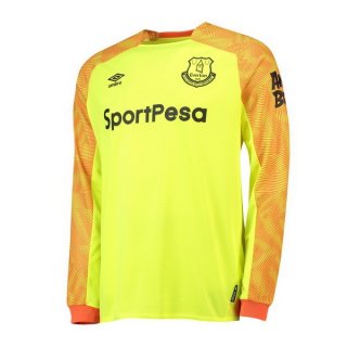 Maillot Everton Exterieur ML Gardien 2018 2019 Jaune Pas Cher