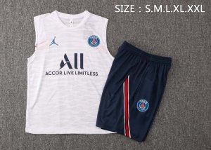 Maillot Paris Saint Germain Sans Manches 2022 Blanc Noir