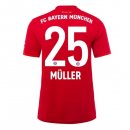 Maillot Bayern Munich NO.25 Muller Domicile 2019 2020 Rouge Pas Cher