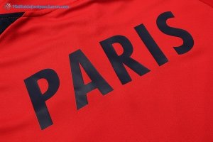 Survetement Paris Saint Germain 2017 2018 Bleu Marine Rouge Pas Cher