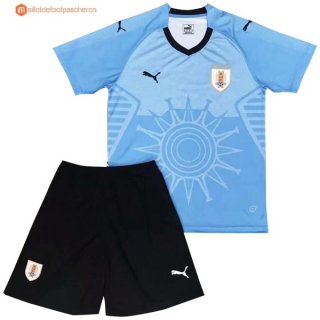 Maillot Uruguay Enfant Domicile 2018 Bleu Pas Cher