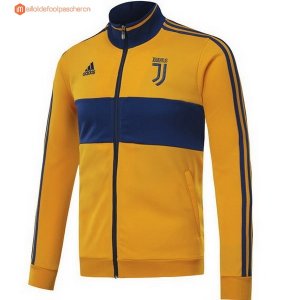 Survetement Juventus 2017 2018 Jaune Bleu Pas Cher