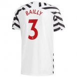 Maillot Manchester United NO.3 Bailly Third 2020 2021 Blanc Pas Cher
