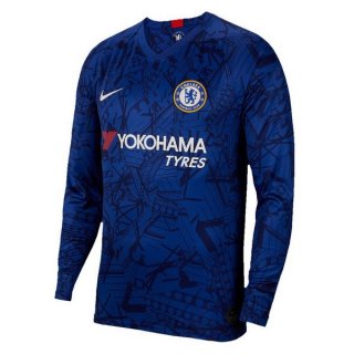 Maillot Chelsea Domicile ML 2019 2020 Bleu Pas Cher Maillot Chelsea Domicile ML 2019 2020 Bleu Pas Cher