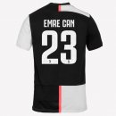 Maillot Juventus NO.23 Emre Can Domicile 2019 2020 Blanc Noir Pas Cher