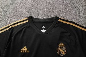 Entrainement Real Madrid Ensemble Complet 2019 2020 Negro Jaune Pas Cher