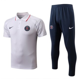 Polo PSG Ensemble Complet 2022 2023 Blanc