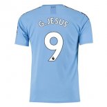 Maillot Manchester City NO.9 G.Jesus Domicile 2019 2020 Bleu Pas Cher