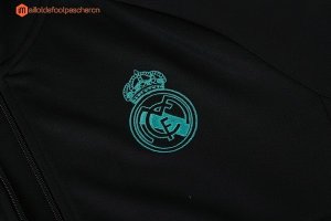 Survetement Real Madrid 2017 2018 Noir Vert Gris Pas Cher