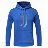 Sweat Shirt Capuche Juventus 2020 2021 Bleu Marine Pas Cher