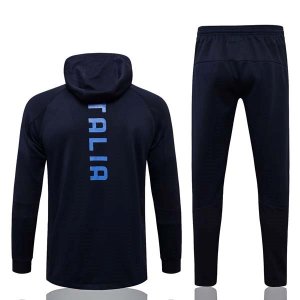 Sweat Shirt Capuche Italie 2022 Bleu