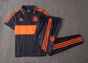 Polo Ensemble Complet Bayern Munich 2019 2020 Orange Bleu Pas Cher