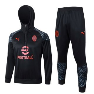 Sweat Shirt Capuche AC Milan 2024 Noir 2 Sweat Shirt Capuche AC Milan 2024 Noir 2