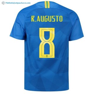 Maillot Brésil Exterieur R.Augusto 2018 Bleu Pas Cher