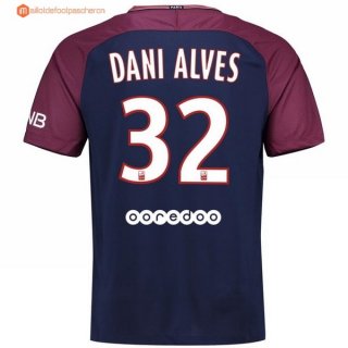 Maillot Paris Saint Germain Domicile Dani Alves 2017 2018 Pas Cher Maillot Paris Saint Germain Domicile Dani Alves 2017 2018 Pas Cher