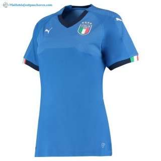 Maillot Italie Domicile Femme 2018 Bleu Pas Cher