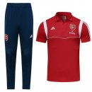 Polo Ensemble Complet Arsenal 2019 2020 Rouge Pas Cher