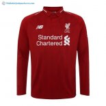 Maillot Liverpool Domicile ML 2018 2019 Rouge Pas Cher